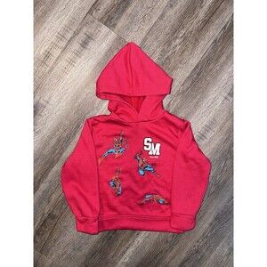 Marvel Spider-Man Red Hooded Boys Jacket 4T Cotton Blend Pullover